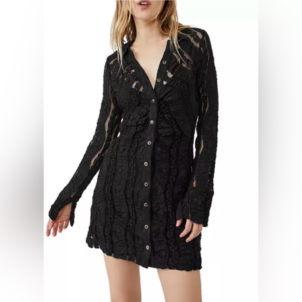 NWT Free People Shayla Lace Mini Dress - Picture 5 of 15